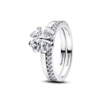 Anello Pandora Donna Stone Cluster in Argento Cubic Zirconia